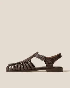 Women Hereu Studio Sandals<ALARO EMBOSSED VEG-TAN