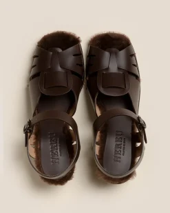Women Hereu Studio Heels|Sandals<ANCORA SQUARED HEELED SHEARLING