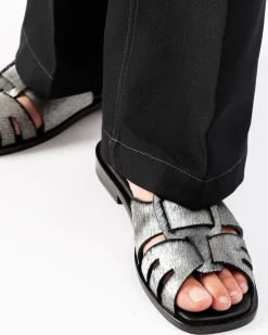 Women Hereu Studio Sandals<ANCORA SQUARED SLIDE SHORT CALF HAIR