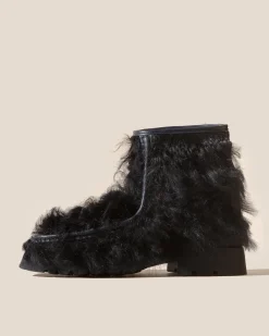 Women Hereu Studio Boots<ARMENTA LOW ZIPPED LONG HAIR