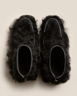 Women Hereu Studio Boots<ARMENTA LOW ZIPPED LONG HAIR